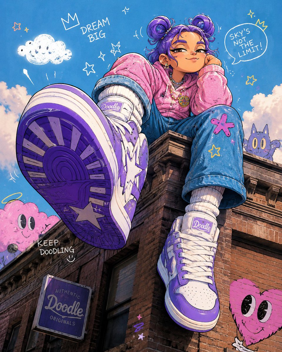 Cartoon Sneaker Advertising Campaign example 2
