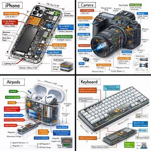 Technical Isometric Teardown Infographic