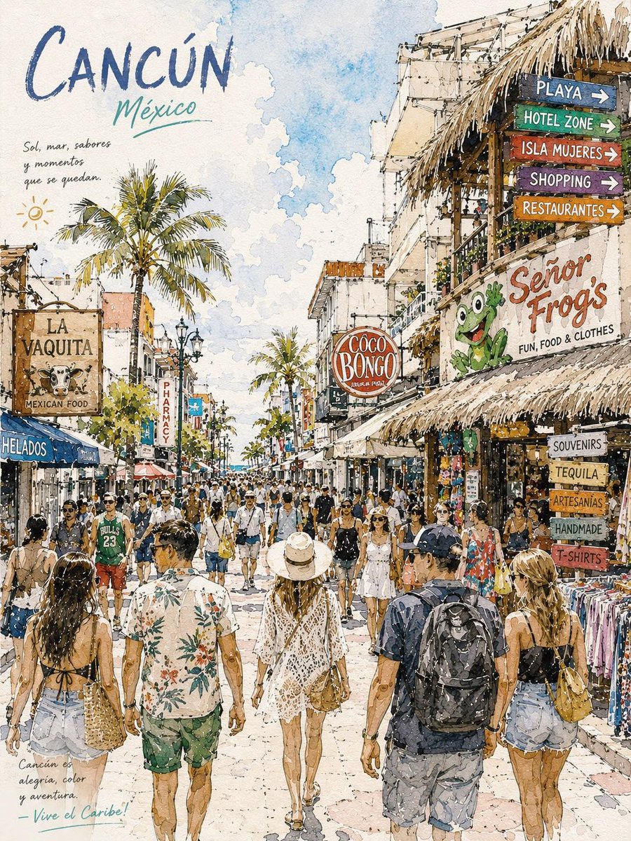 Watercolor Urban Travel Poster example 2