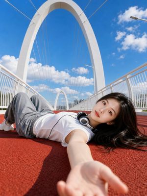 Summer Bridge Track Portrait