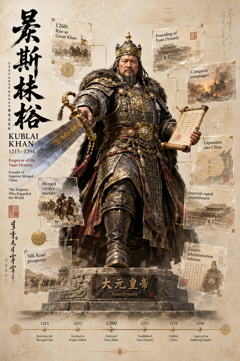 3D Historical Biography Poster Template example 2