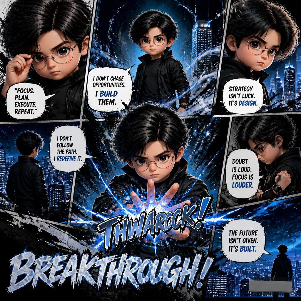 Motivational Comic Breakthrough Poster