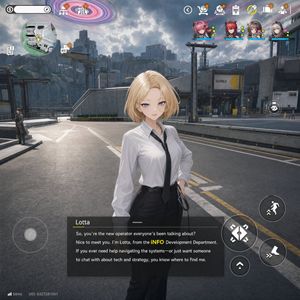 Sci-Fi Gacha RPG Dialogue Screenshot