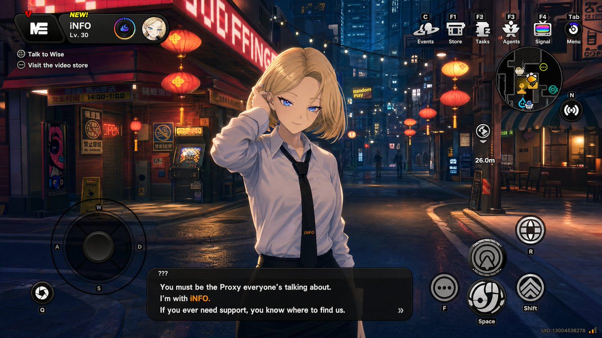 Cyberpunk Gacha Game Dialogue Screenshot