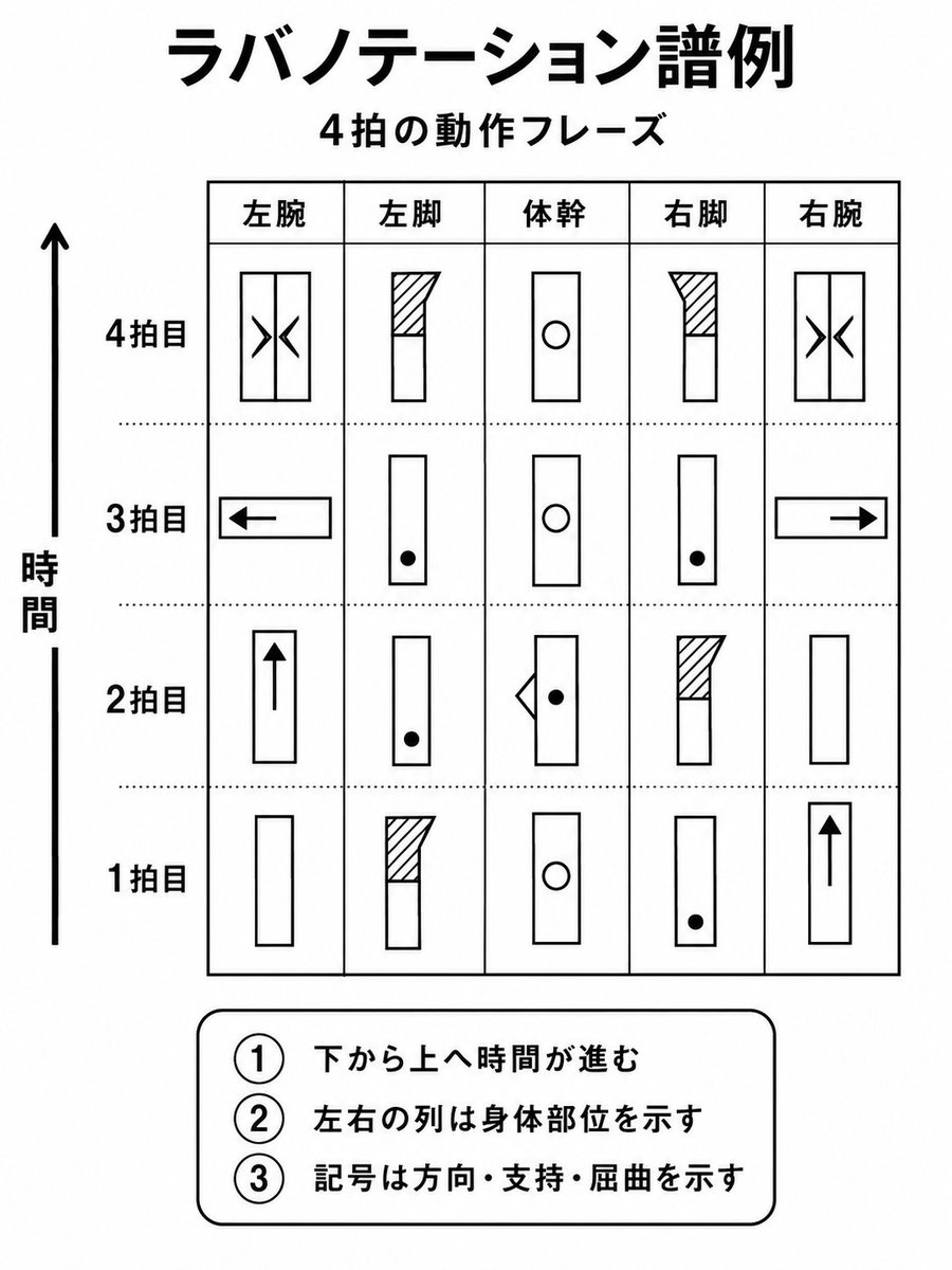Labanotation to 4-Beat Pose Sheet reference image 1