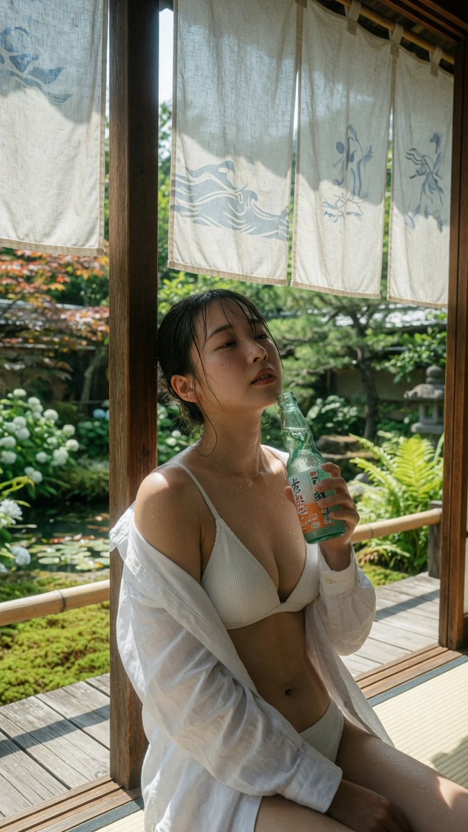 Japanese Veranda Summer Portrait example 4