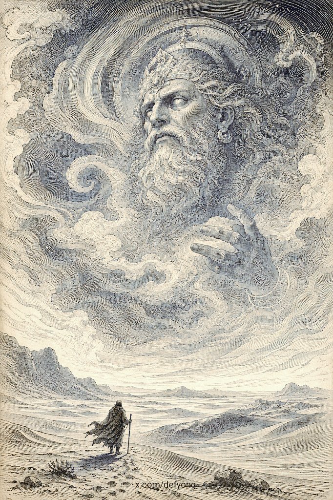 Celestial Sky God Engraving