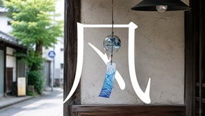 Japanese Wind Chime Calligraphy Photo