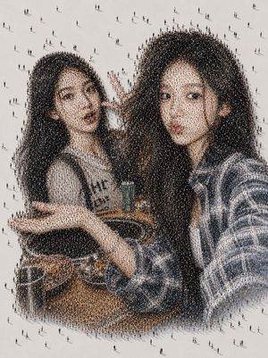 Crowd Mosaic Selfie Portrait