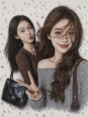 Crowd Mosaic Best Friends Selfie