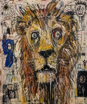 Gaunt Neo-Expressionist Lion