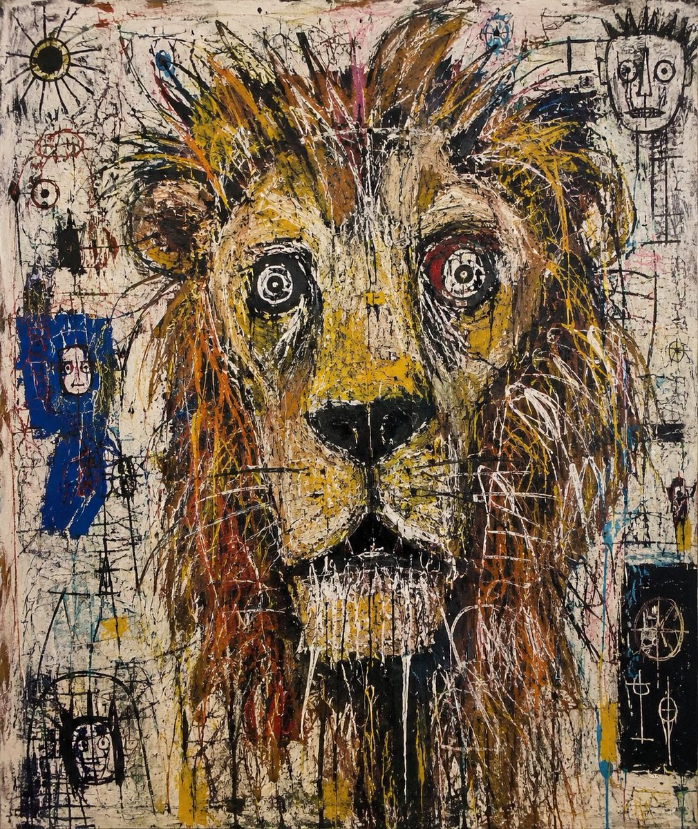 Gaunt Neo-Expressionist Lion