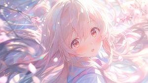 Pastel Anime Cherry Blossom Portrait