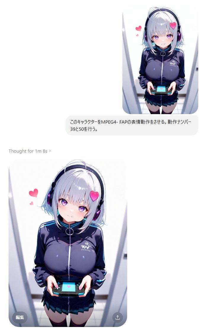 MPEG-4 FAP Anime Expression Test