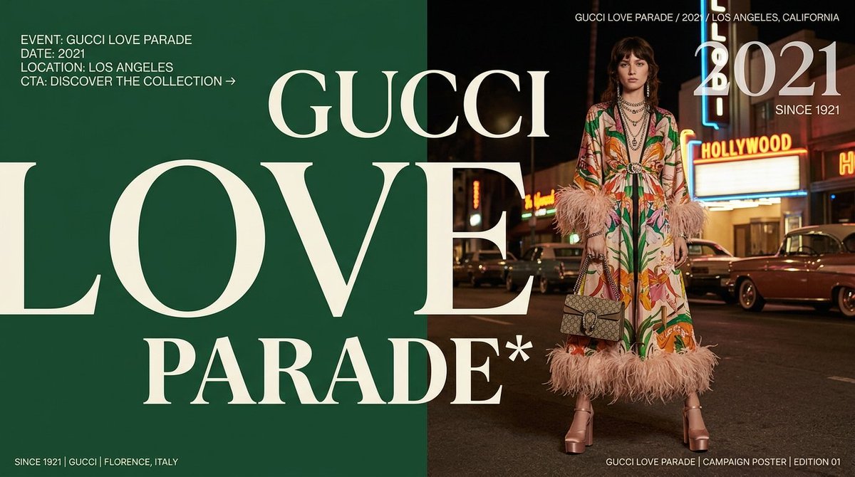 Gucci Love Parade Fashion Poster