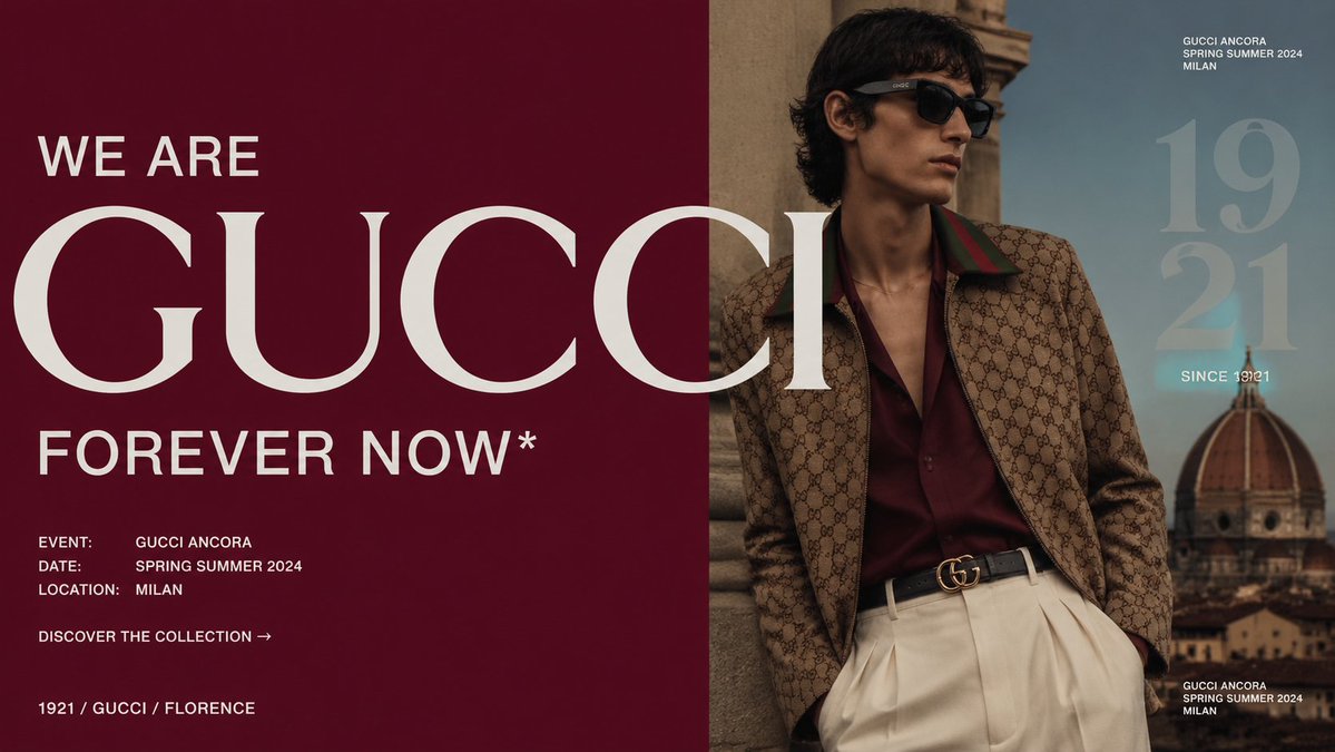 Luxury Gucci Campaign Poster