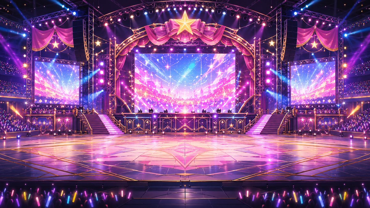 Neon VTuber Arena Stage