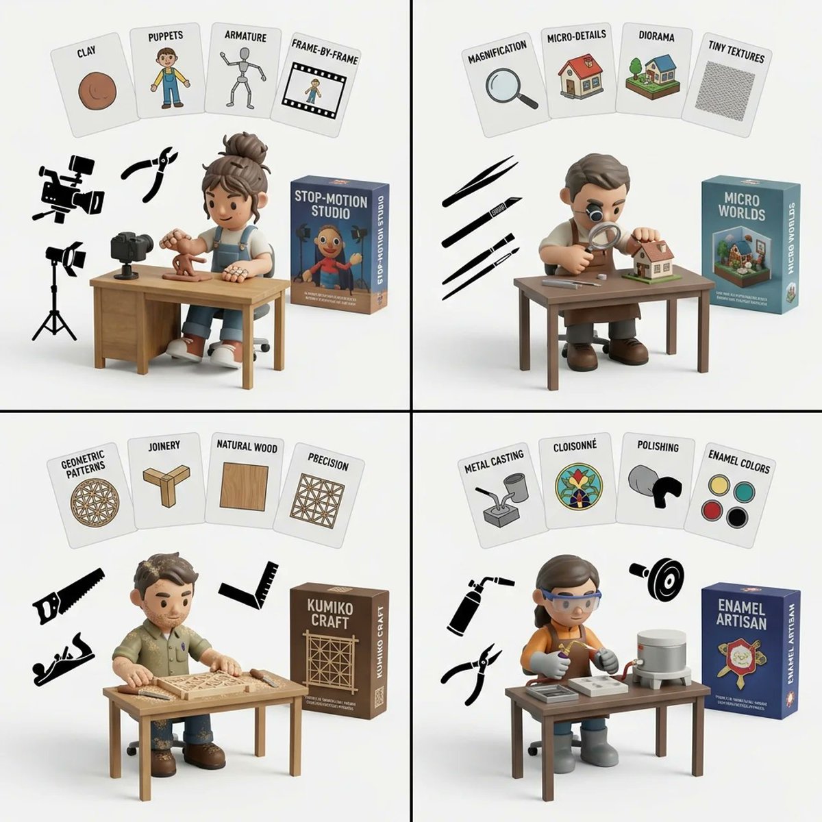 Infographic / Edu Visual - Handmade Art Style Visualizer Grid - Image 1