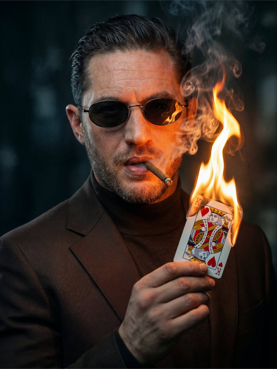 Sample output image for Noir Man with Burning Card