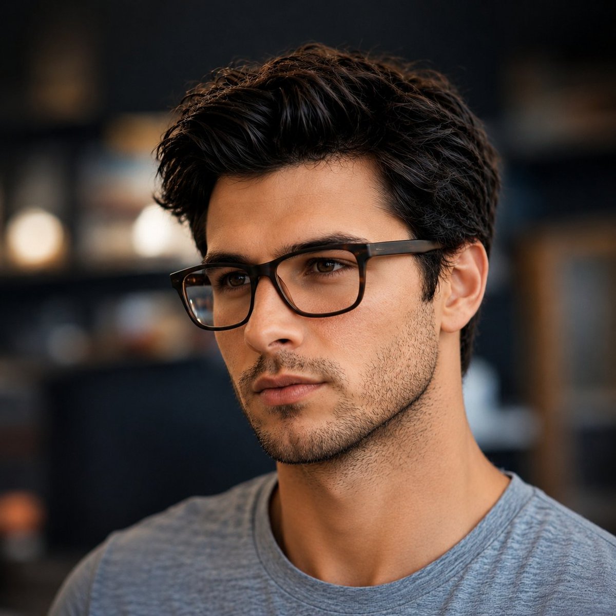 Cinematic Cafe Studio Portrait