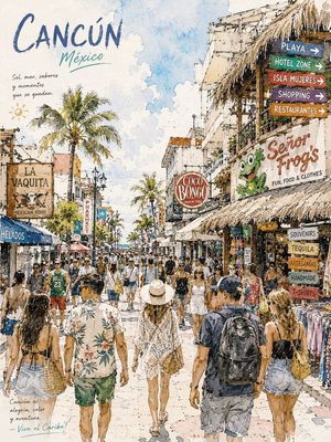 Watercolor Travel Poster