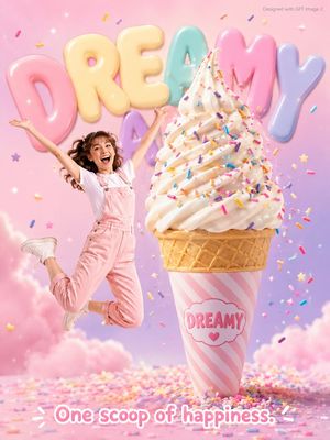 Dreamy Dessert Advertisement Poster