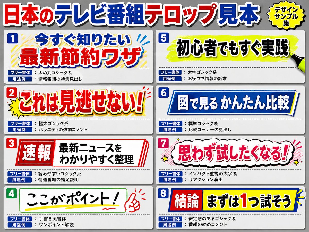 Japanese Television Telop Graphics