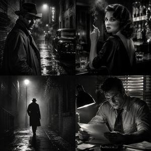 Film Noir Grayscale Drama
