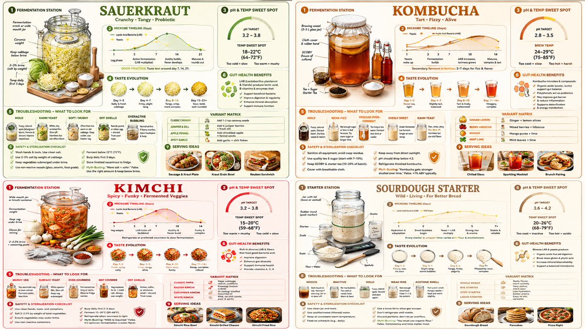 Fermentation Science Infographic Grid