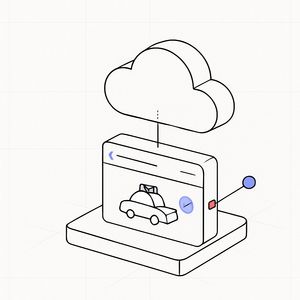 Isometric Cloud Logistics UI Icon