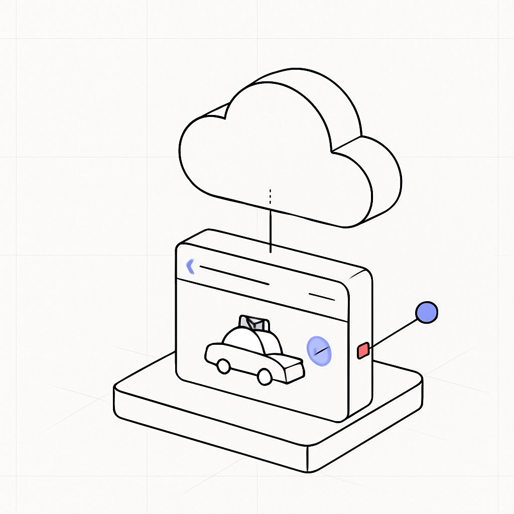 Isometric Cloud Logistics UI Icon