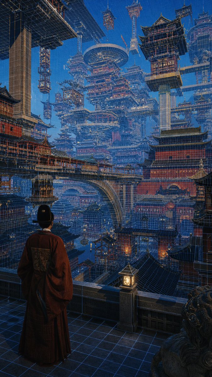 Cyber Imperial Floating Palace City