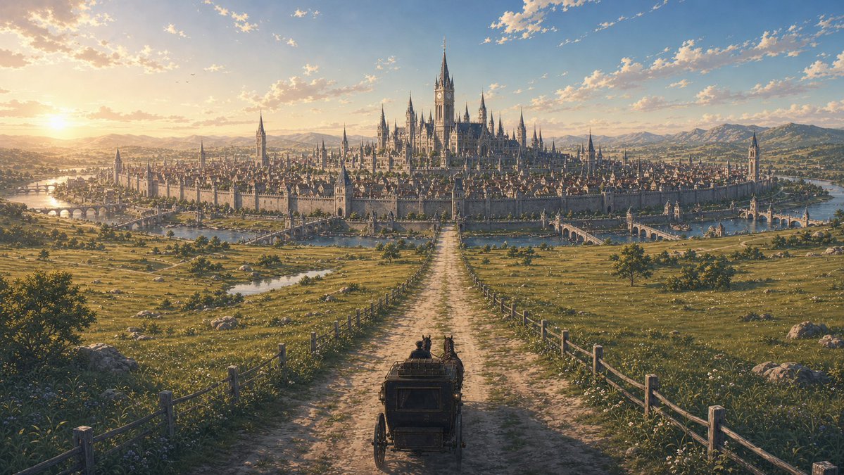 Fantasy Capital Arrival Scene