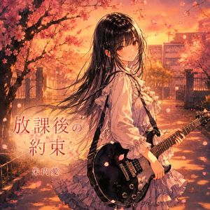 Anime Cherry Blossom Rock Album Cover
