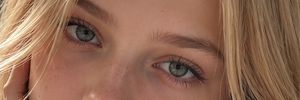 Photorealistic Blonde Eye Close-Up
