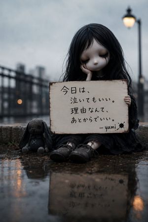 Gothic Rainy Yami Sign Portrait