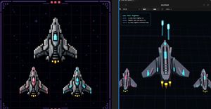 Pixel Fighter to 3D Asset Sheet