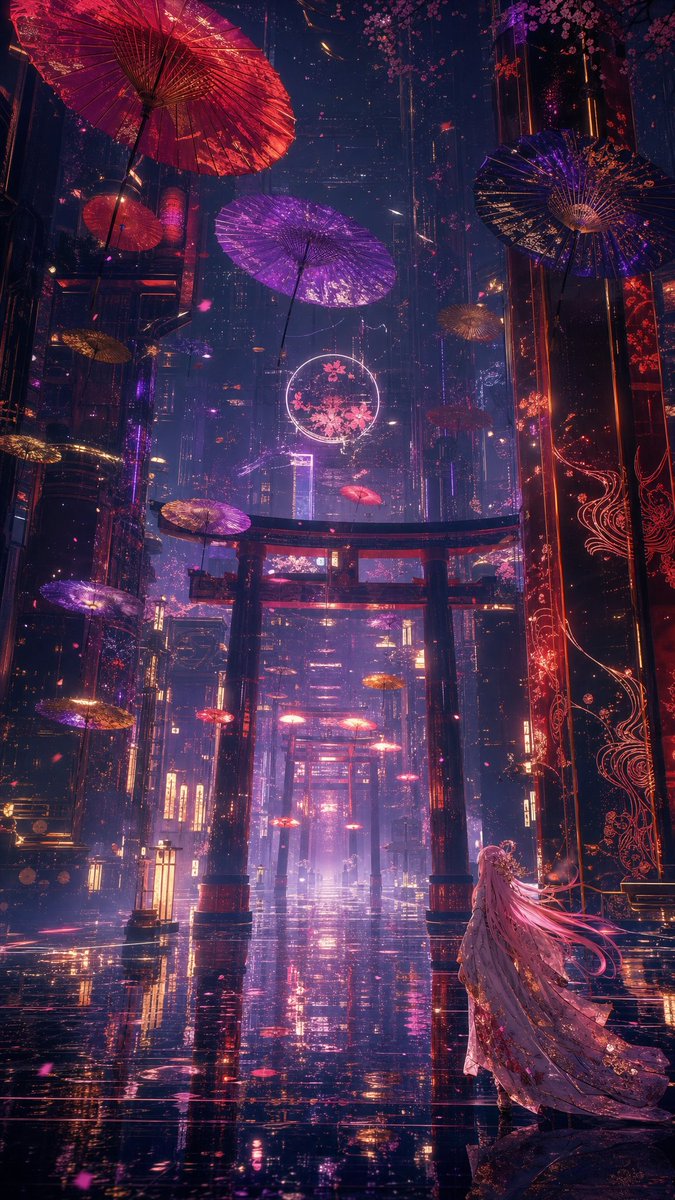 Neon Kyoto Rain Alley