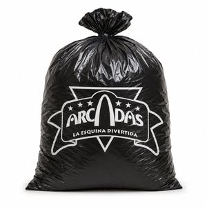 Custom Logo Black Plastic Bag