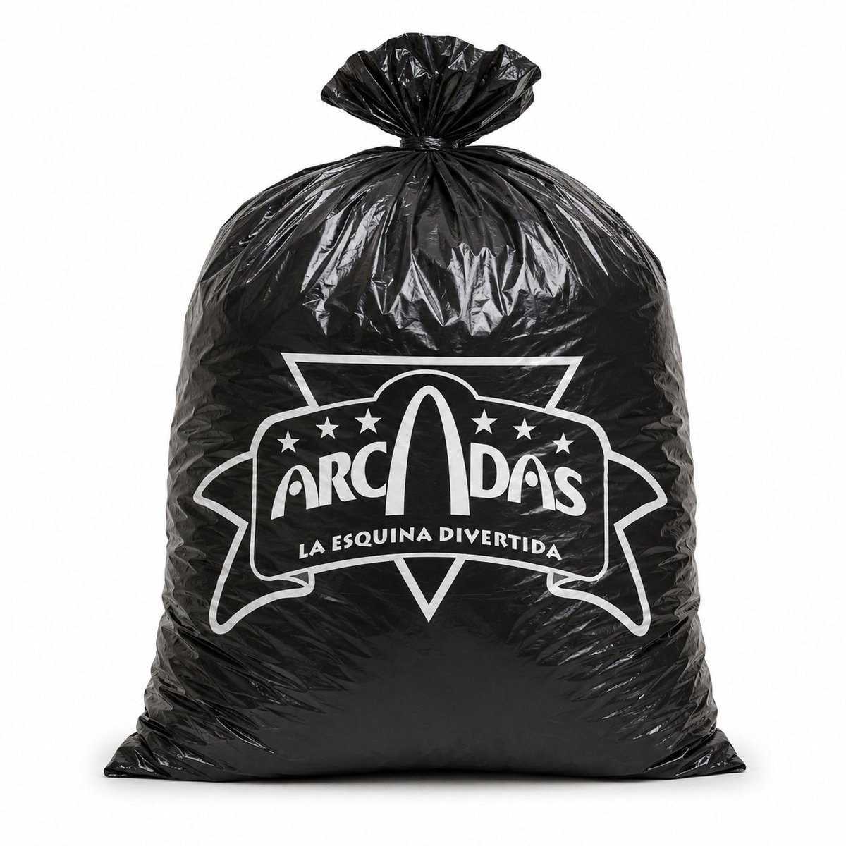 Custom Logo Black Plastic Bag