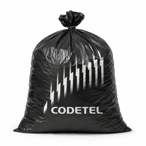 Custom Branded Black Plastic Bag