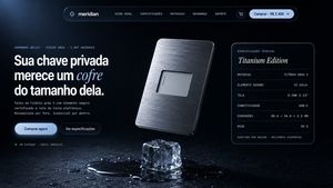 Luxury Hardware Wallet Landing Page
