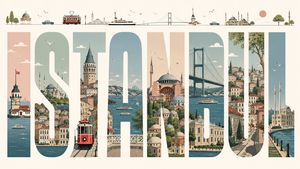Istanbul Typographic Travel Poster