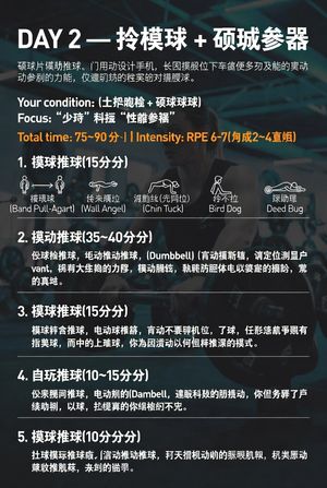 Chinese Gym Training Plan Infographic