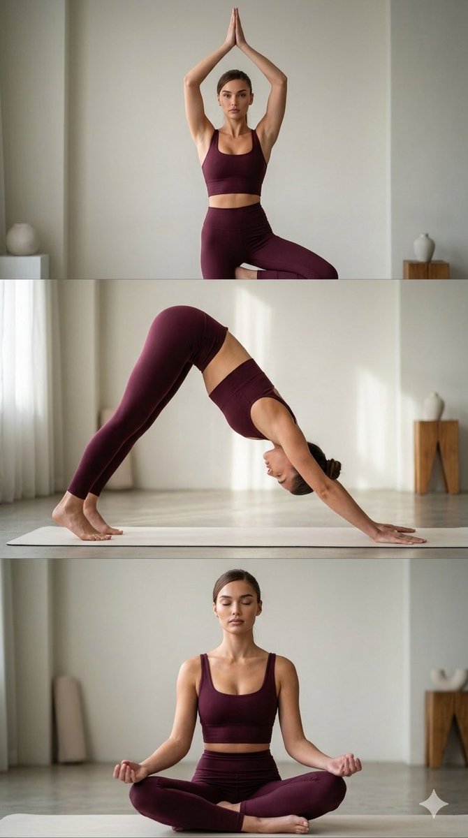 Sample output image for Yoga Pose Editorial Collage