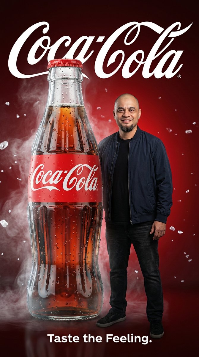 Sample output image for Coca-Cola Advertising Poster