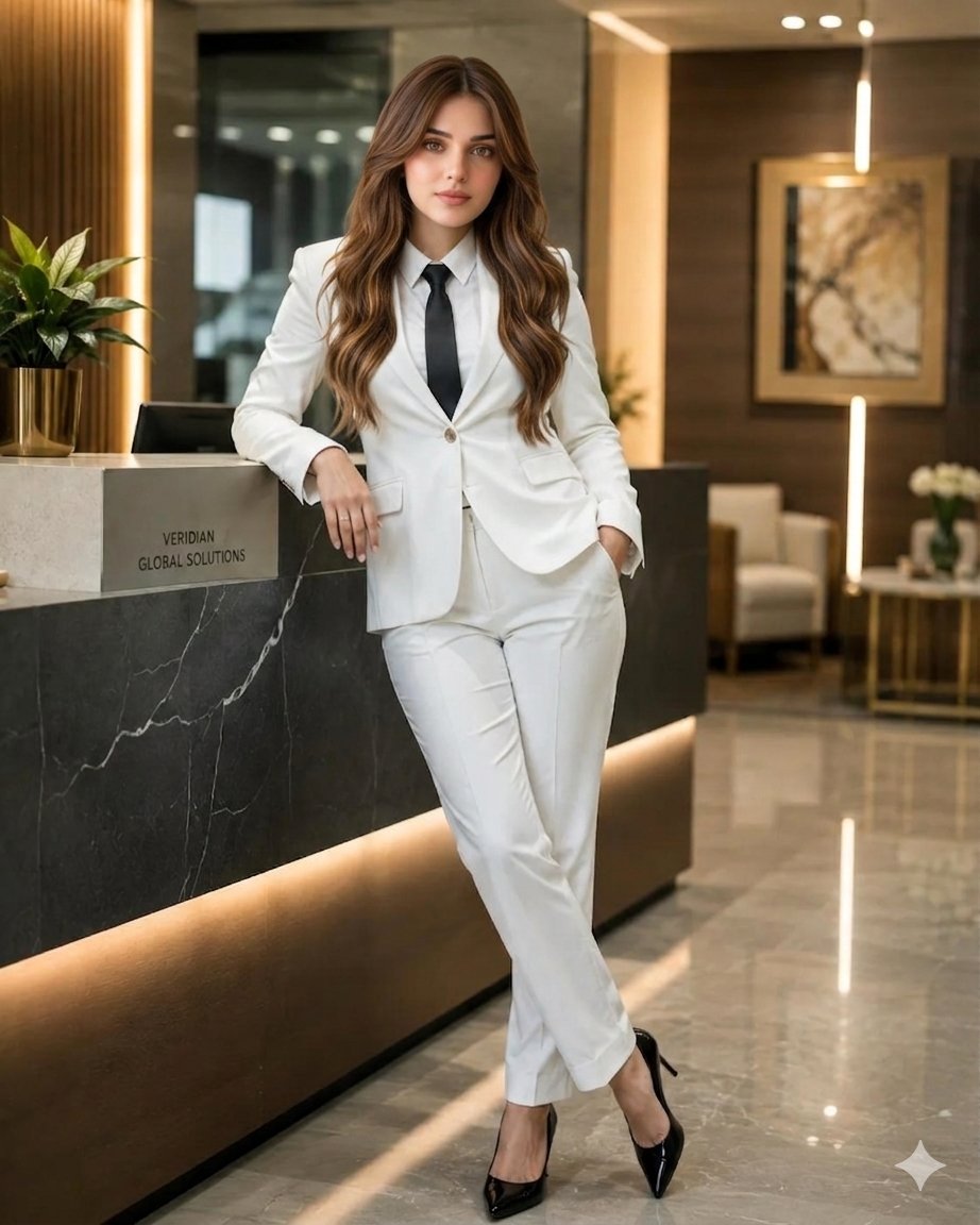 Sample output image for Indian Businesswoman Luxury Office Portrait