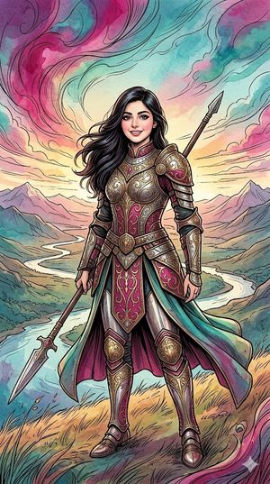 Warrior Princess Artistic Poster
