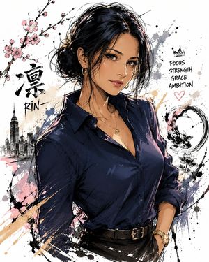 Japanese Ink Illustration Style