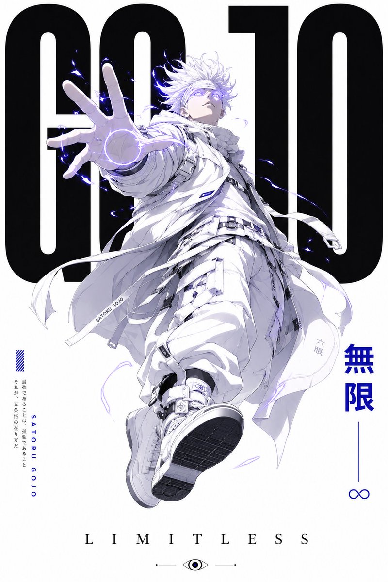 Satoru Gojo Luxury Editorial Poster example 2